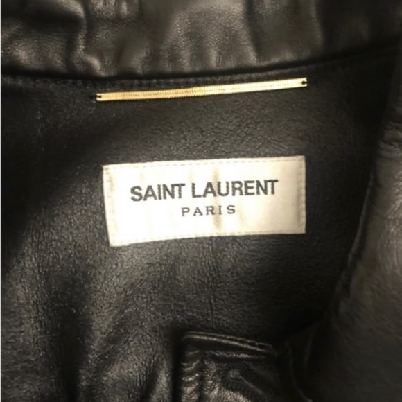 Saint Laurent Military Style Leather Oversized Coat FR34 (US S) - Picture 2 of 7